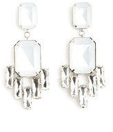 Thumbnail for your product : Charlotte Russe Two-Tone Faceted Stone Drop Earrings