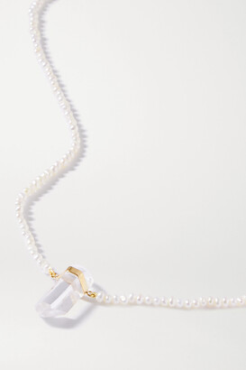 JIA JIA Gold, Quartz And Pearl Necklace - White