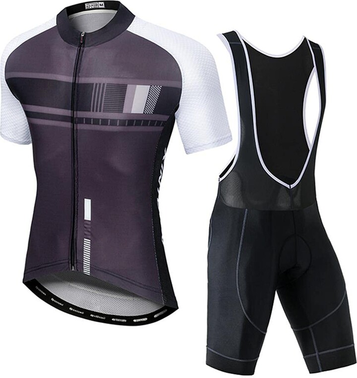 SUDUSUDO Men's Summer Cycling Jersey and 20D Gel Padded Riding Bib
