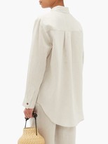 Thumbnail for your product : ASCENO Milan Organic-linen Shirt - Ivory