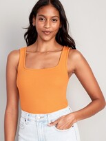 Thumbnail for your product : Old Navy Fitted Square-Neck Ultra-Cropped Rib-Knit Tank Top for Women
