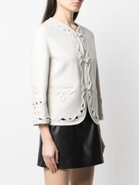 Thumbnail for your product : Ermanno Scervino Cut-Out Detailing Collarless Jacket