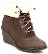 Thumbnail for your product : Timberland Womens Dark Brown Amston Roll Top Wedge Leather Boots Brown