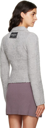 OPEN YY Gray Zip-Up Sweater
