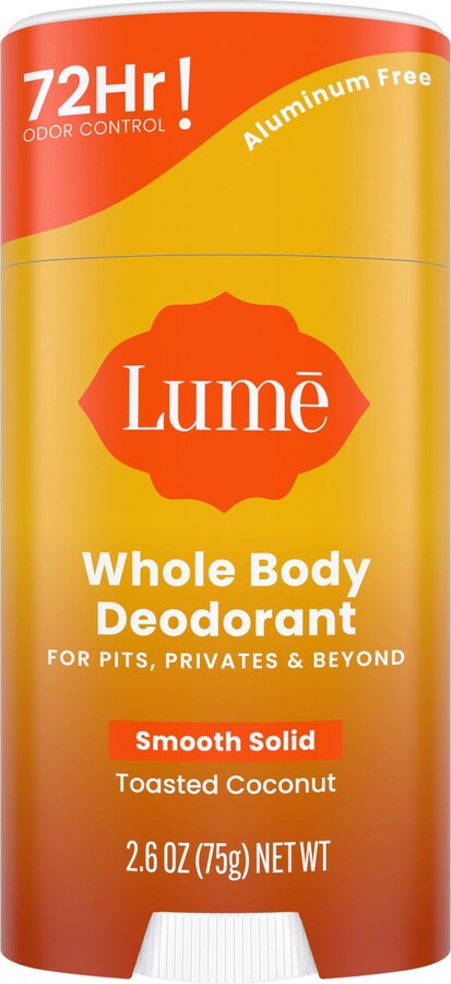 Lume Whole Body Deodorant Stick, Toasted Coconut, 2.6 OZ