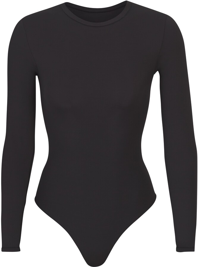 SKIMS Fits Everybody Long Sleeve Crew Neck Bodysuit - ShopStyle Plus ...