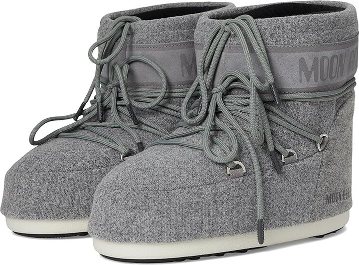 Moon Boot Icon Low Felt Boots Grey : EU 42-44 (US Men's 9-10.5 - Women's 10-11.5) Medium, Synthetic