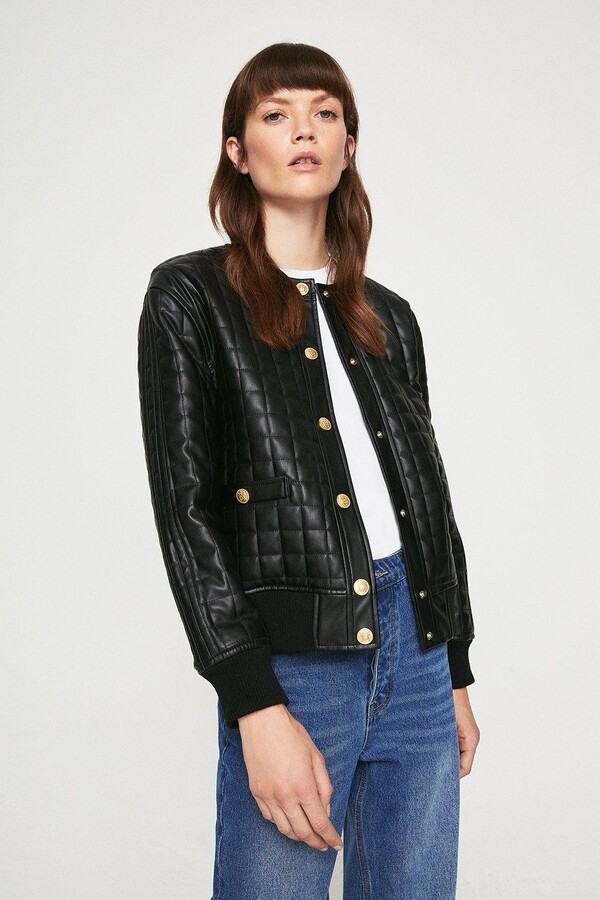 Collarless Leather Jacket | Shop the world's largest collection of 