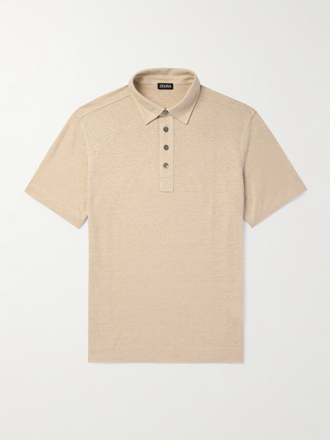 Ermenegildo Zegna Slim-Fit Linen Polo Shirt