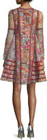 Thumbnail for your product : Valentino Long-Sleeve Floral Eyelet Lace A-Line Dress