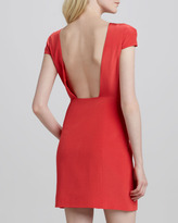 Thumbnail for your product : Tibi Jewel-Neck Open-Back Dress