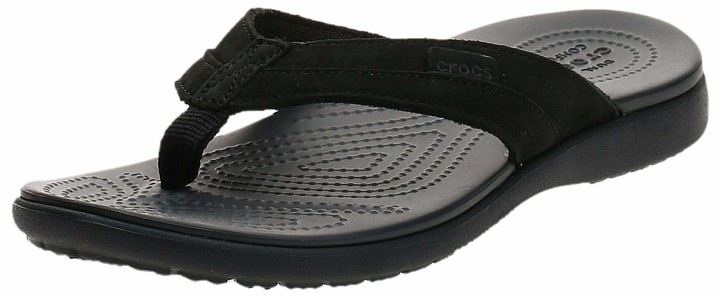 crocs men's santa cruz canvas flip flop