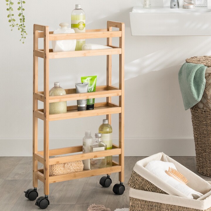 Dunelm Bamboo Kitchen Trolley Brown ShopStyle