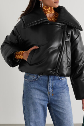 Nanushka Jamie Padded Vegan Leather Jacket - Black