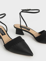 Thumbnail for your product : Charles & Keith Leather Crochet Pumps