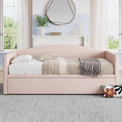 Latitude Run Upholstered Sofa Bed Daybed With Extended Pop Up Trundle