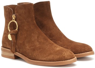 See by Chloe Louise Flat suede ankle boots