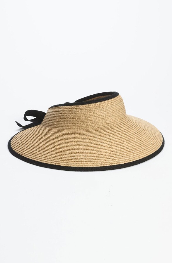 Helen Kaminski Mita Packable Raffia Visor - ShopStyle Hats