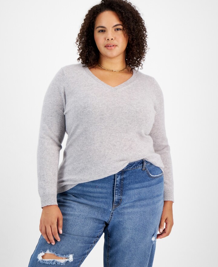 charter club cashmere sweater plus size