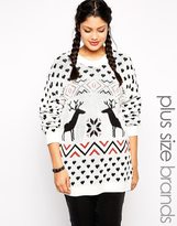 Thumbnail for your product : Club L Plus Size Fair Isle Holidays Sweater