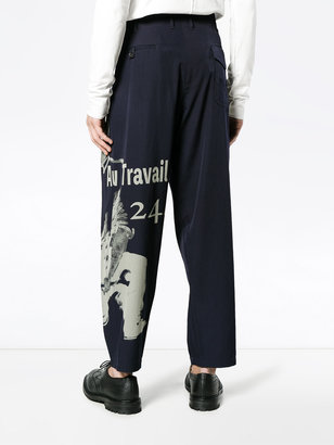 Yohji Yamamoto Printed tailored trousers