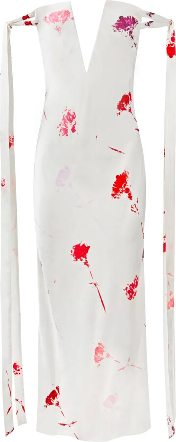 Alejandra Alonso Rojas Tied-Sleeve Strapless Dress