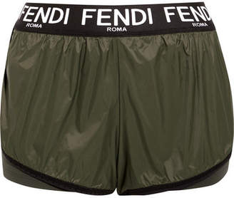 Fendi Layered Shell And Stretch-jersey Shorts
