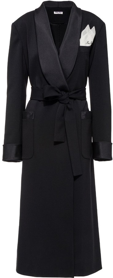 black coat wrap