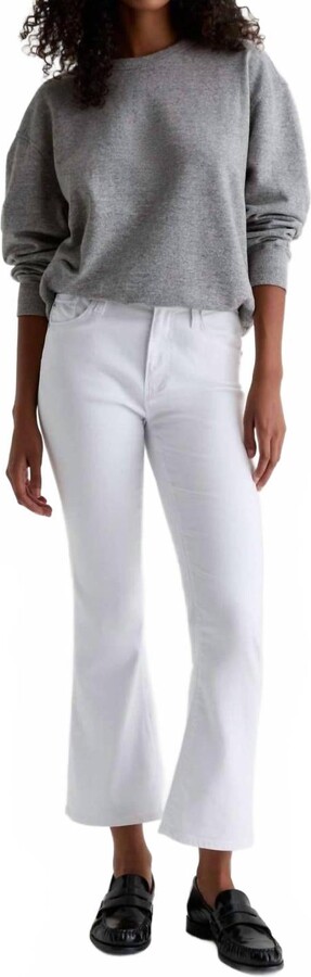 AG Jeans Farrah Boot Crop Jeans In Gallery White