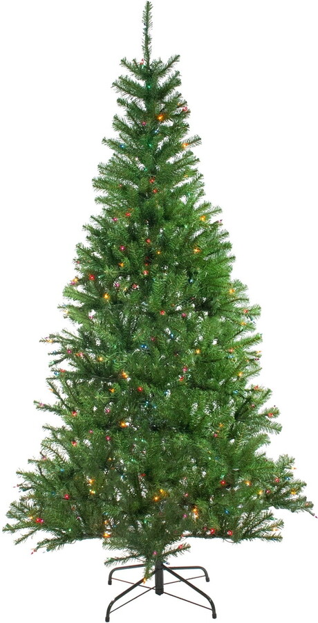 7' Pre-Lit Medium Vail Spruce Artificial Christmas Tree - Multi Lights