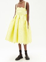 Thumbnail for your product : Cecilie Bahnsen June Quilted-satin Midi Dress - Yellow