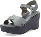Thumbnail for your product : Kork-Ease Ava Wedge Platform Sandal, Blue/Gray