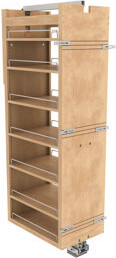 Rev-A-Shelf Wood Tall Cabinet Pullout Pantry Organizer W/ Soft-Close