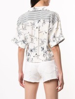 Thumbnail for your product : Frame Silk Floral Cropped Blouse