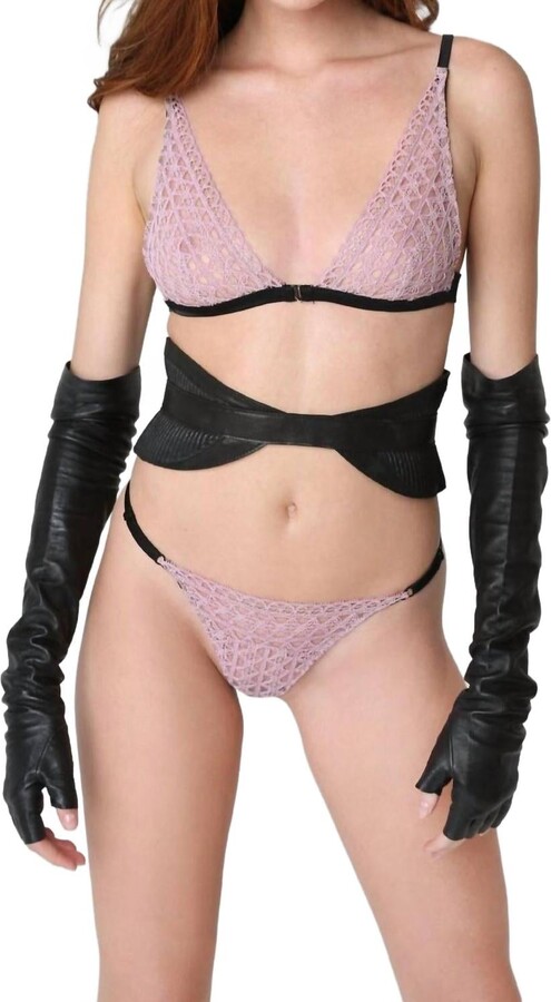 KIKI DE MONTPARNESSE Tricot Plunge Bra In Wisteria