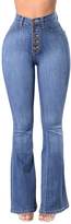 Thumbnail for your product : WIFORNT Women High Waist Bell Bottom Jeans Stretch Fitted Flare Denim Pants (, S)