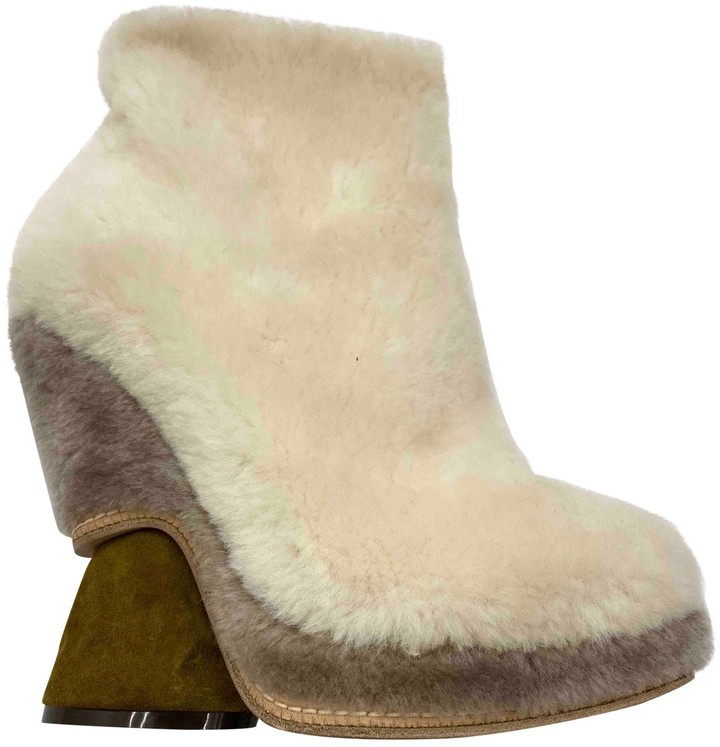 fendi shearling boots
