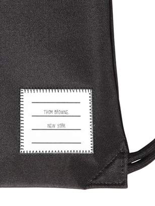 Thom Browne Plain Weave Nylon Drawstring Bag