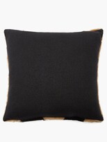 Thumbnail for your product : CAWLEY STUDIO Stripe Sheepskin Cushion - Beige Black