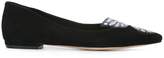 Thumbnail for your product : Sophia Webster Black Bibi Butterfly Suede ballet flats