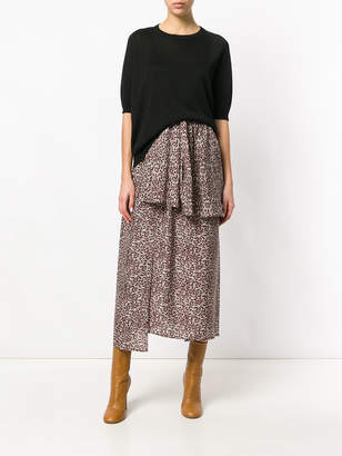 Christian Wijnants layered asymmetric skirt