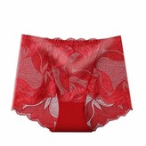 Thumbnail for your product : Perambry Women's Underwear Invisible Sexy Lace Panties Ultra Thin Smooth Brief (Red-L)