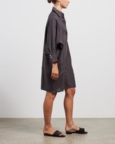 Thumbnail for your product : Andrea & Joen - Women's Grey Long Sleeve Dresses - Evie Shirt Dress - Size L at The Iconic