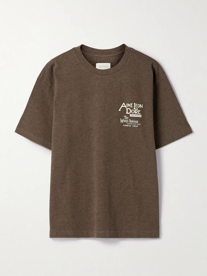 Aimé Leon Dore Dynasty Printed Cotton-jerseyyt-shirt - Brown
