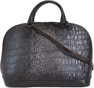 OUKUPA Leather Crossbody Bag Purse Handbag for Women,Top-handle Dome  Satchel Classic Ladies Designer Tote Bag Small Shell Bags Black…