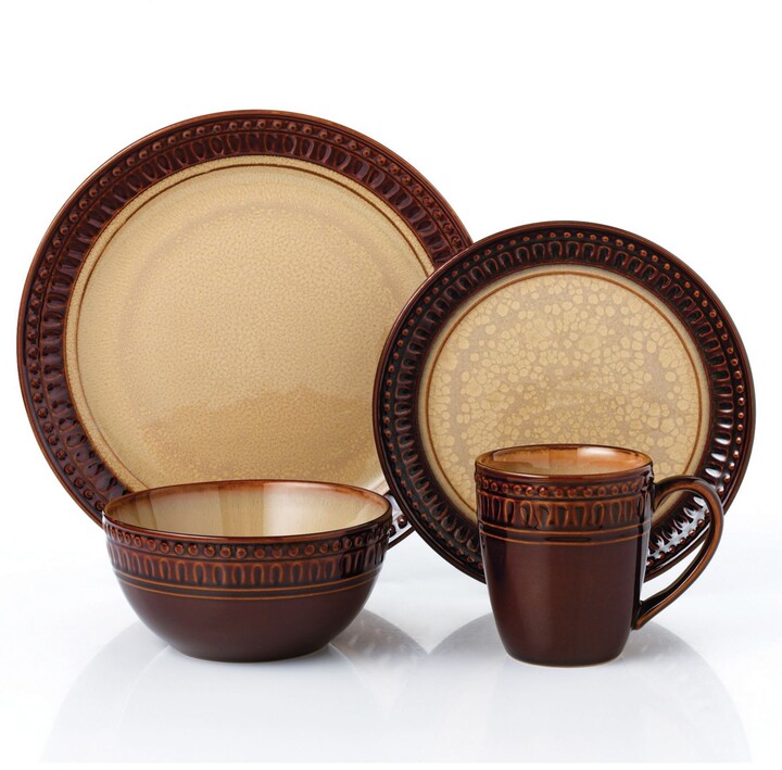Lorren Home Trends Stoneware Mojave, Set of 16