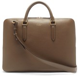 Thumbnail for your product : Smythson Ludlow Grained-leather Briefcase - Dark Green