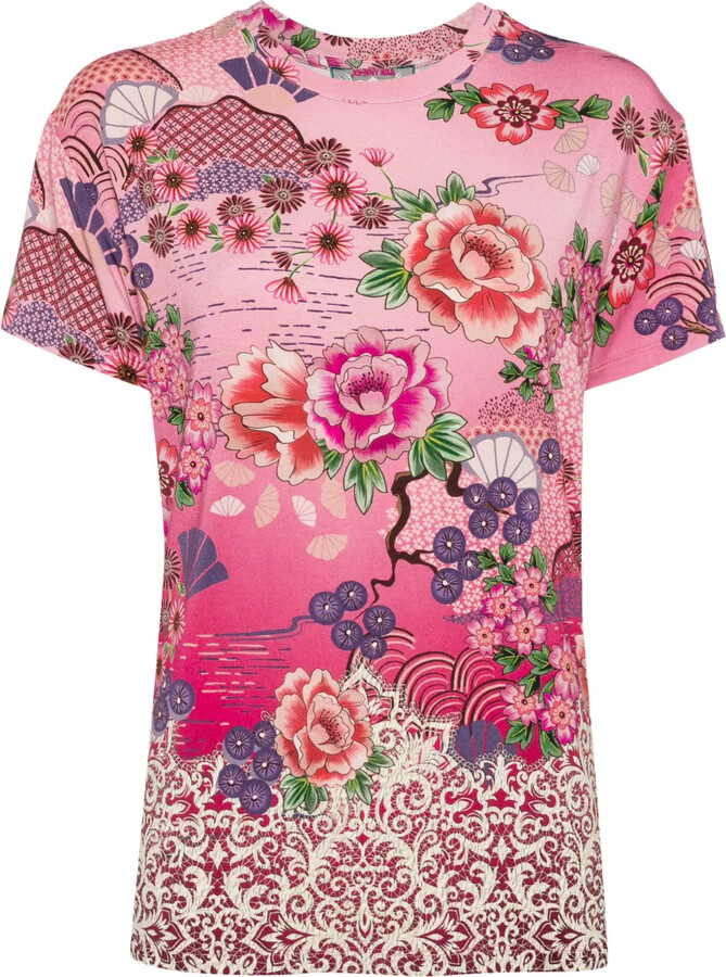 Johnny Was floral-print short-sleeve T-shirt