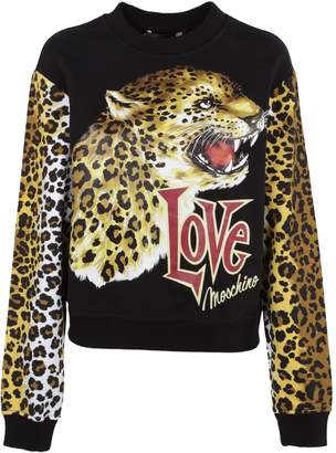Love Moschino Leopard Print Sweatshirt