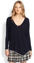 Thumbnail for your product : Joie Niami Contrast-Trimmed Asymmetrical Sweater
